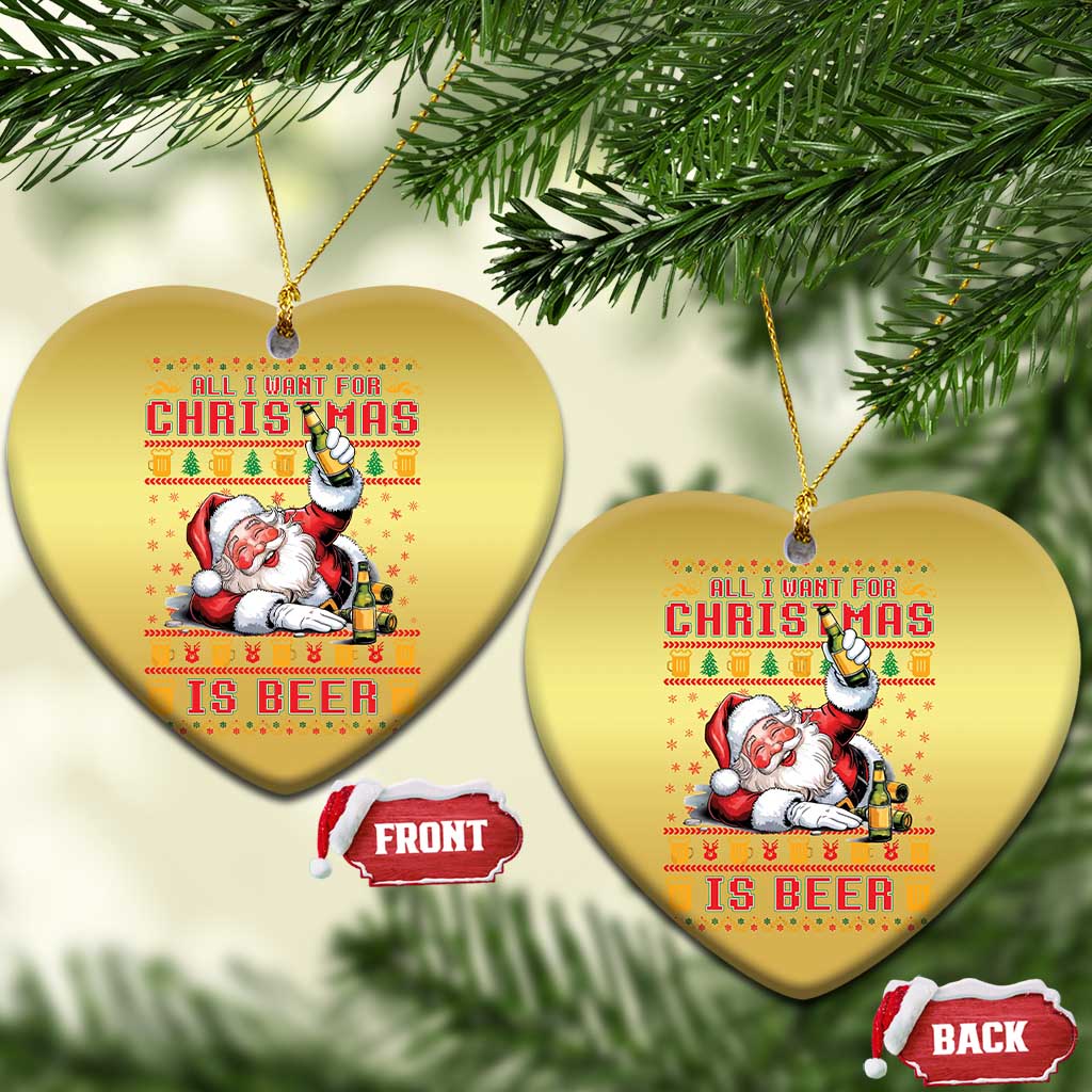 Funny Christmas Beer Christmas Ornament It's the Most Wonderful Time For A Beer TS09