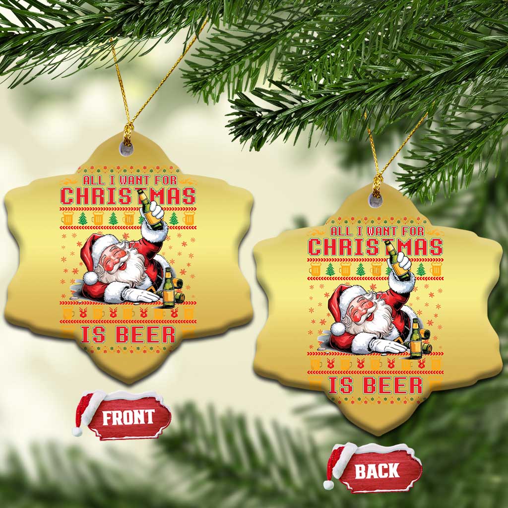 Funny Christmas Beer Christmas Ornament It's the Most Wonderful Time For A Beer TS09