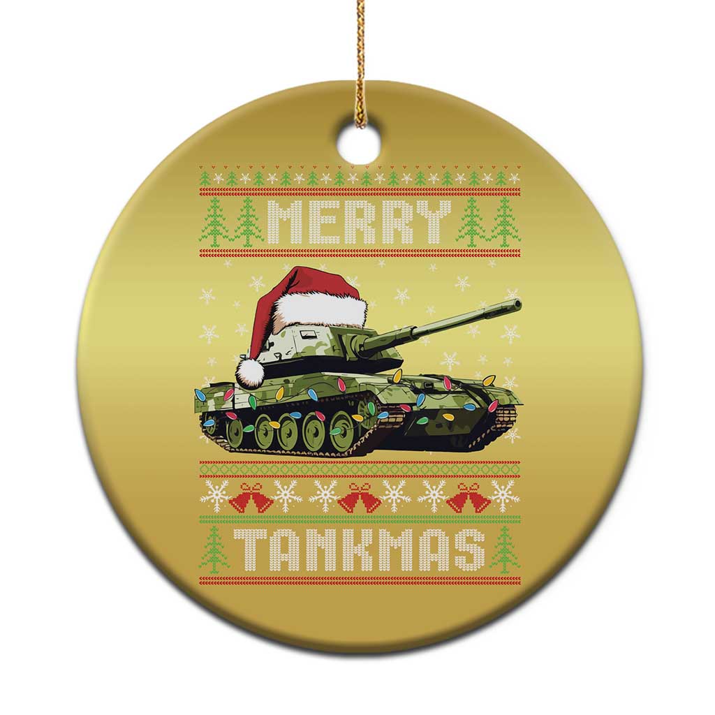 Funny Xmas Veteran Christmas Ornament Merry Tankmas Tank Military Army TS09