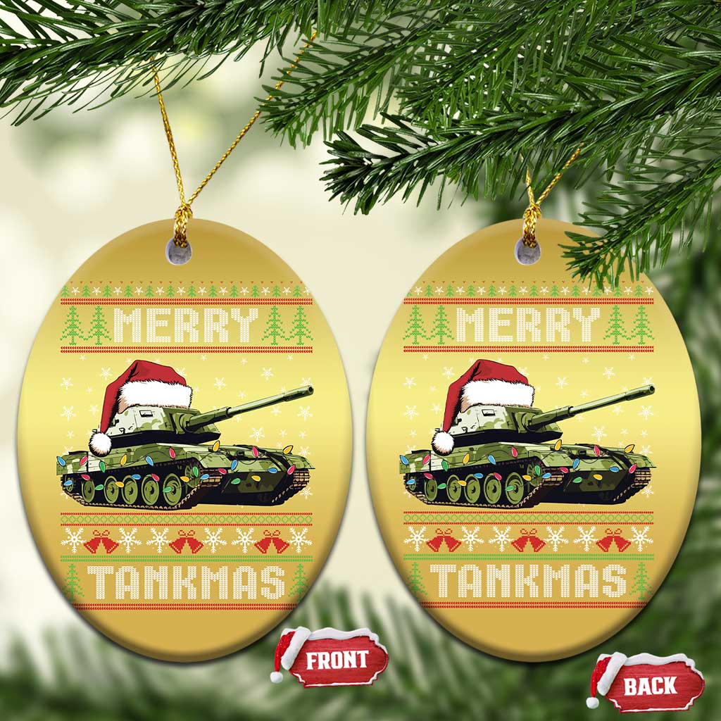 Funny Xmas Veteran Christmas Ornament Merry Tankmas Tank Military Army TS09
