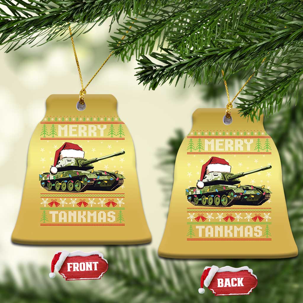 Funny Xmas Veteran Christmas Ornament Merry Tankmas Tank Military Army TS09