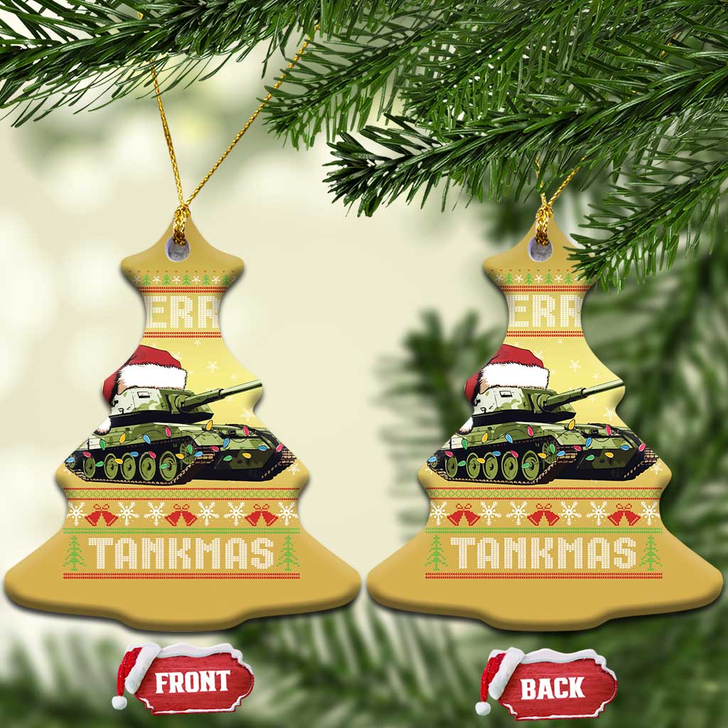 Funny Xmas Veteran Christmas Ornament Merry Tankmas Tank Military Army TS09