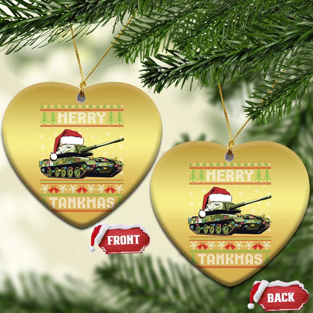 Funny Xmas Veteran Christmas Ornament Merry Tankmas Tank Military Army TS09