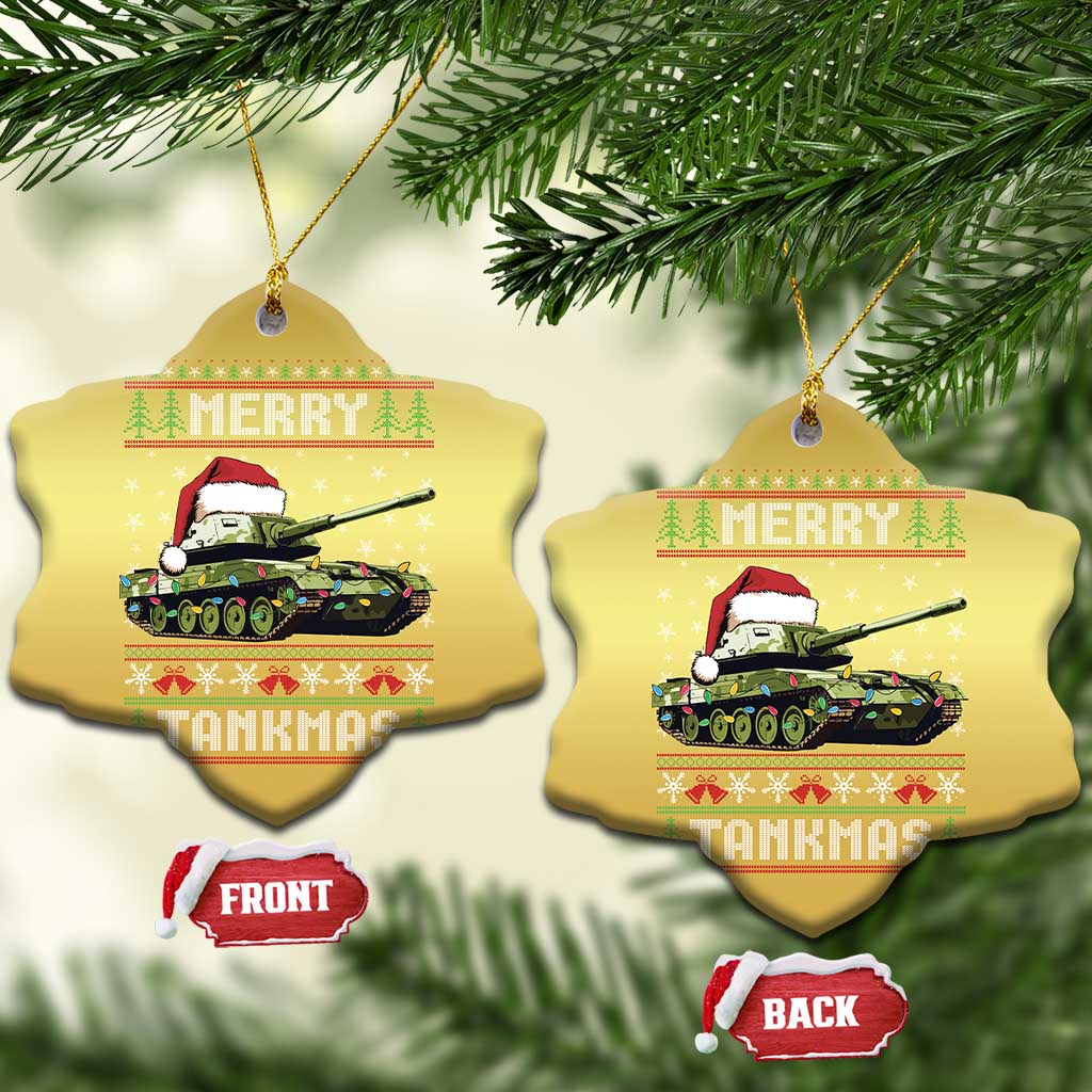 Funny Xmas Veteran Christmas Ornament Merry Tankmas Tank Military Army TS09