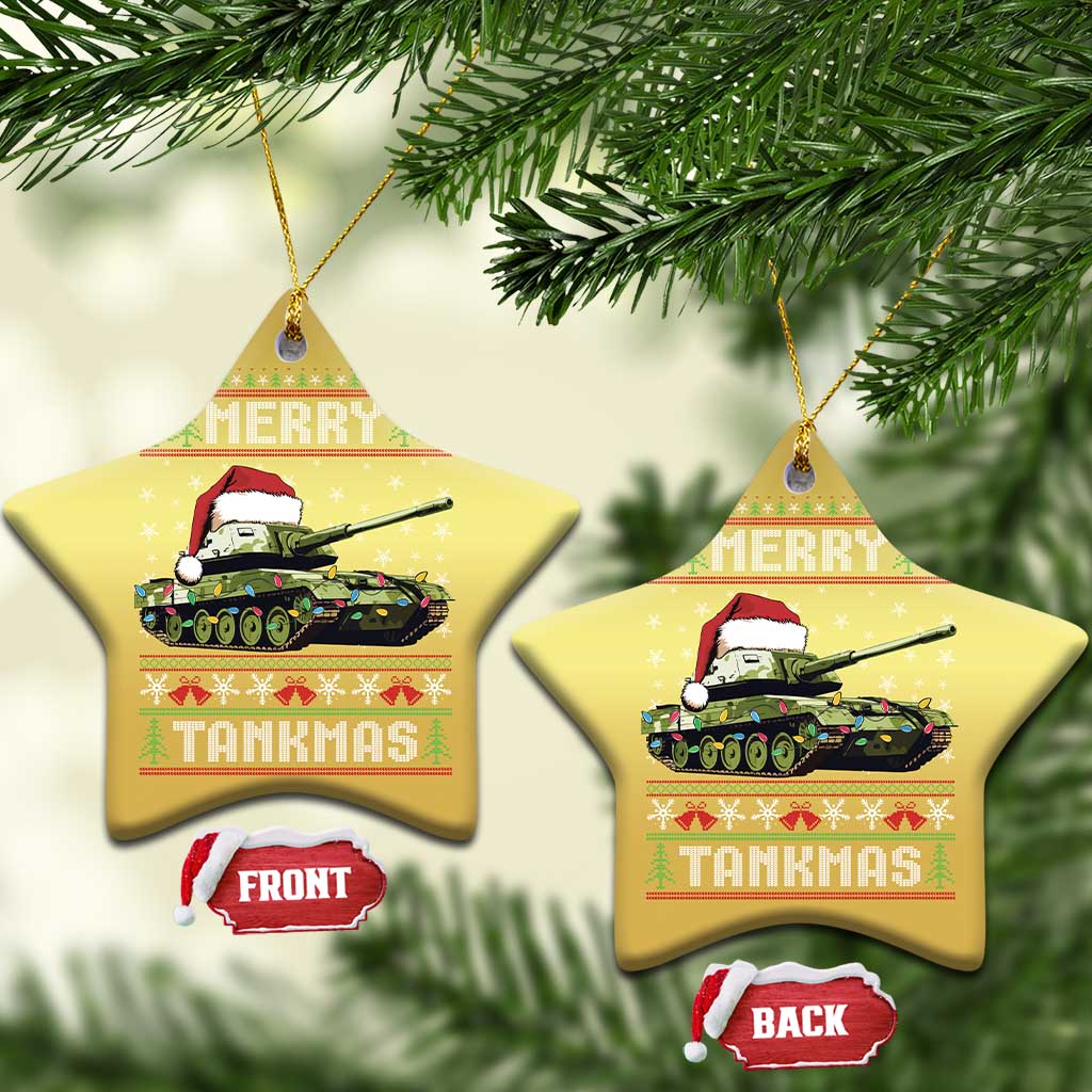 Funny Xmas Veteran Christmas Ornament Merry Tankmas Tank Military Army TS09