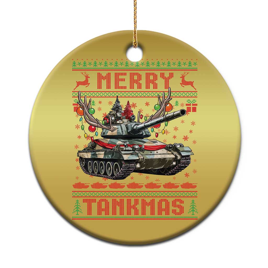 Funny Xmas Military Christmas Ornament Merry Tankmas Tank Veteran Army TS09