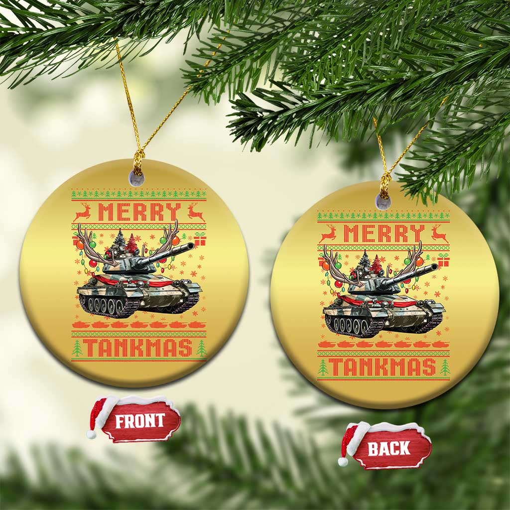 Funny Xmas Military Christmas Ornament Merry Tankmas Tank Veteran Army TS09