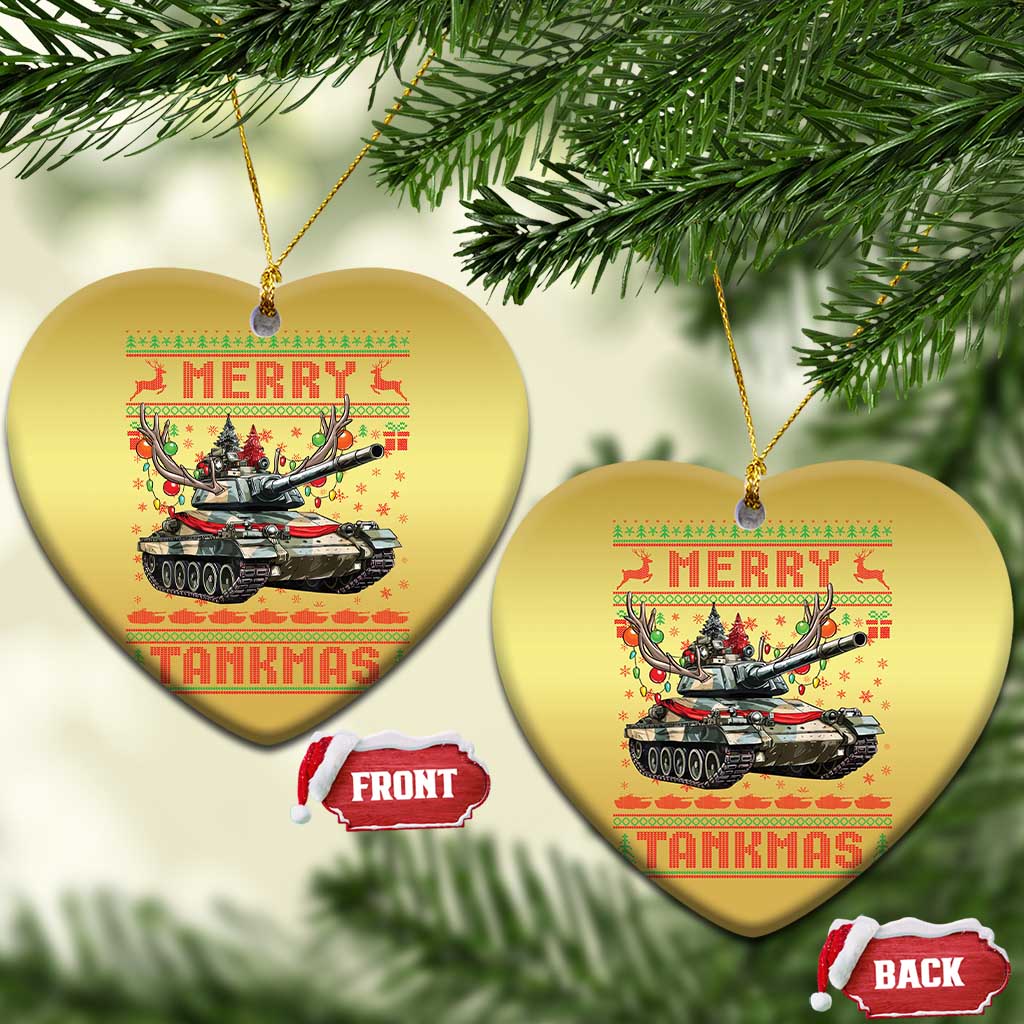 Funny Xmas Military Christmas Ornament Merry Tankmas Tank Veteran Army TS09