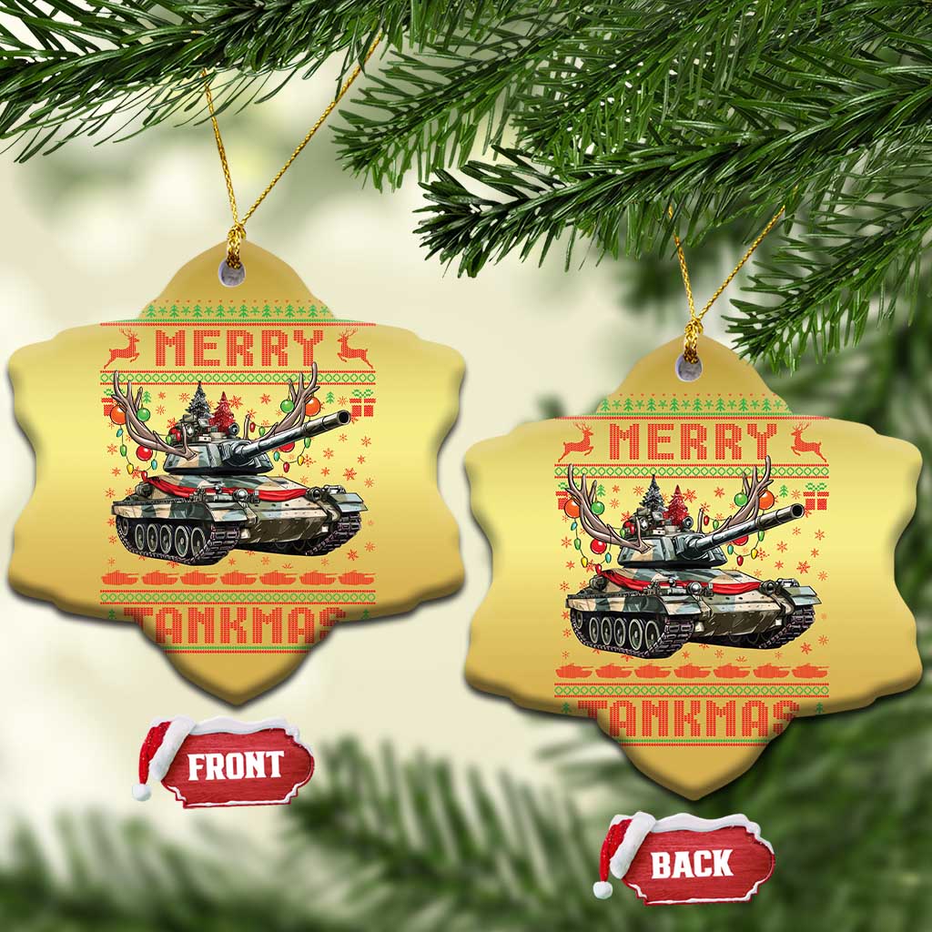 Funny Xmas Military Christmas Ornament Merry Tankmas Tank Veteran Army TS09