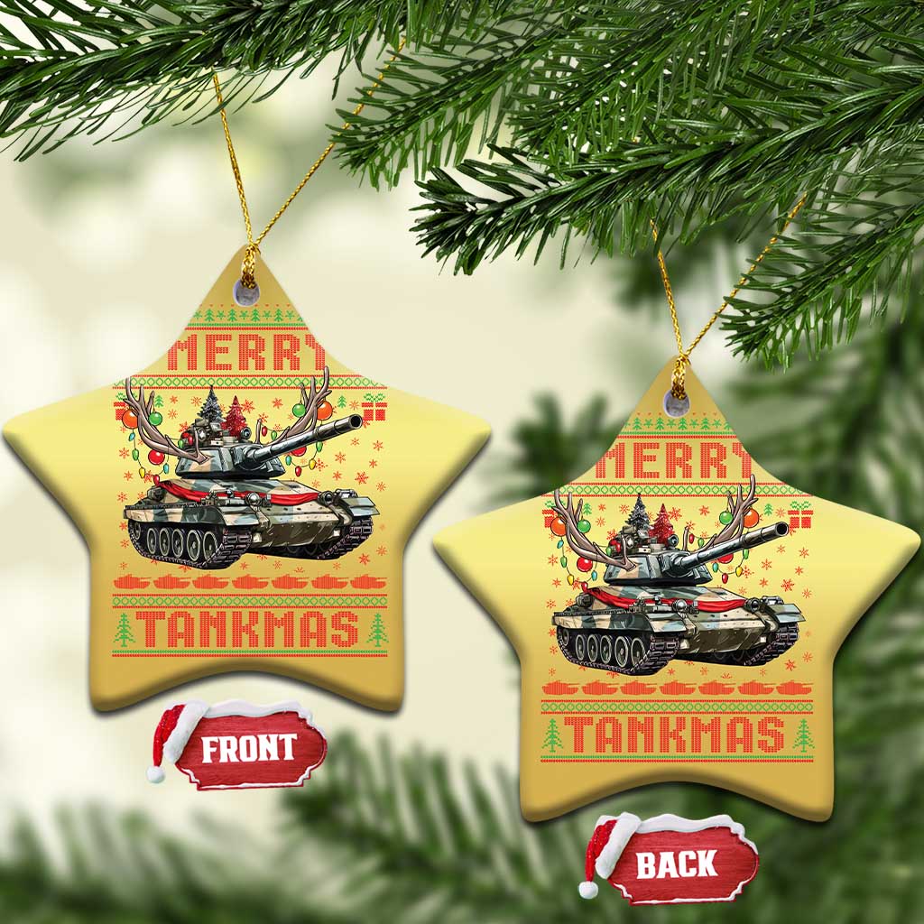 Funny Xmas Military Christmas Ornament Merry Tankmas Tank Veteran Army TS09