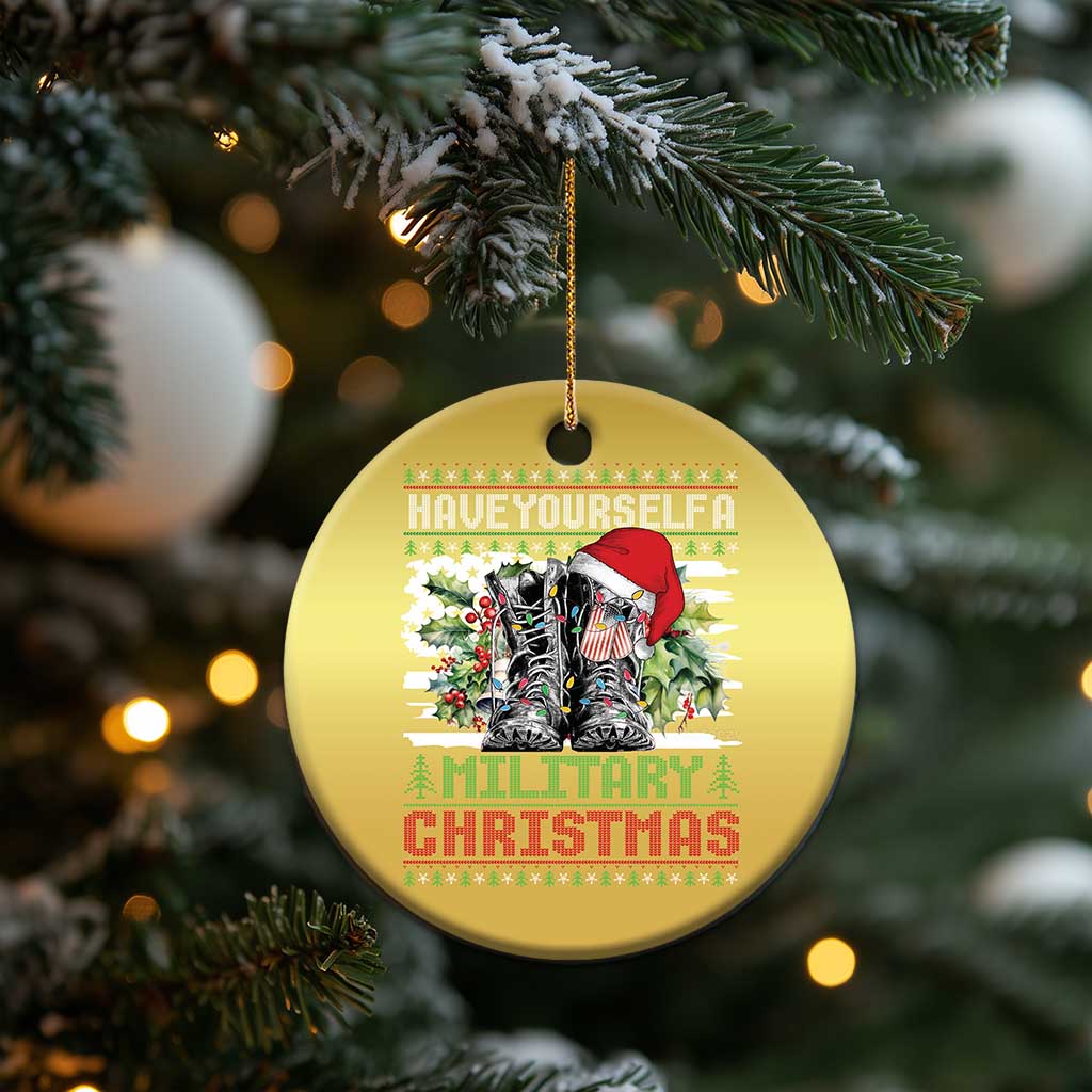 Funny Xmas Veteran Christmas Ornament Have Yourself A Military Christmas TS09
