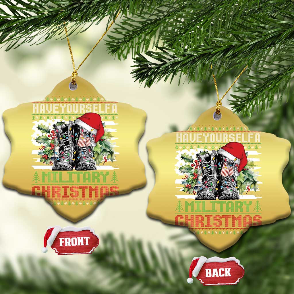 Funny Xmas Veteran Christmas Ornament Have Yourself A Military Christmas TS09
