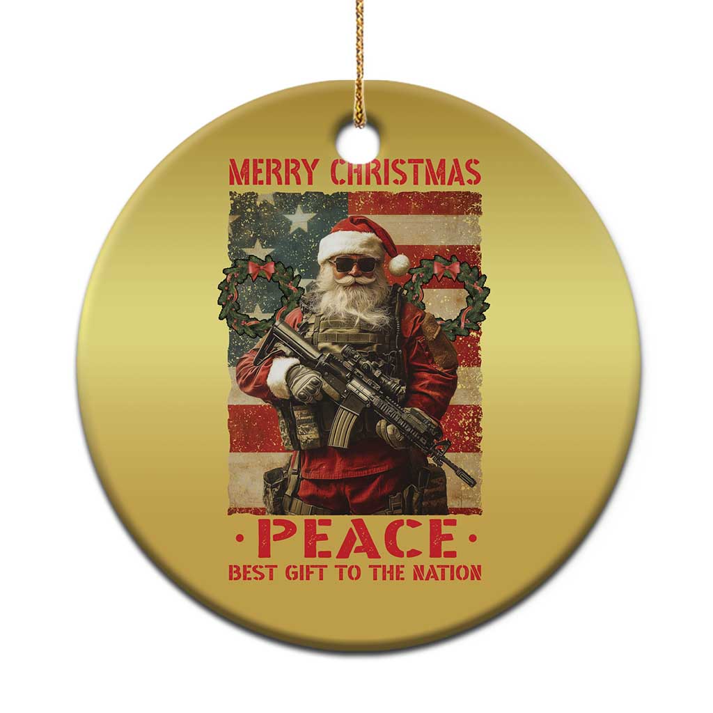 Christmas Veteran Christmas Ornament Peace Best Gift To The Nation Santa Army TS09