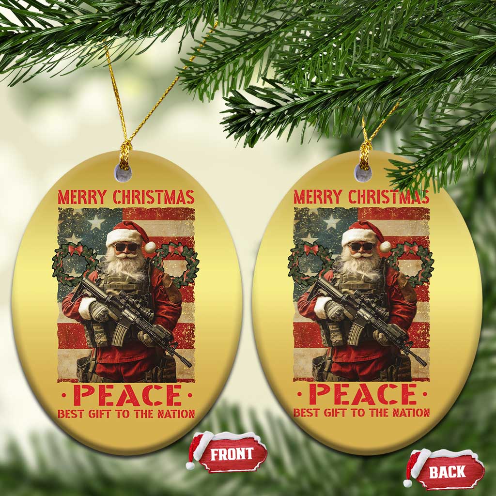 Christmas Veteran Christmas Ornament Peace Best Gift To The Nation Santa Army TS09