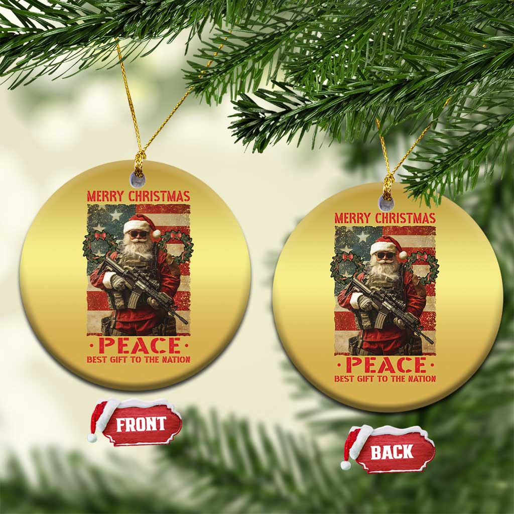 Christmas Veteran Christmas Ornament Peace Best Gift To The Nation Santa Army TS09