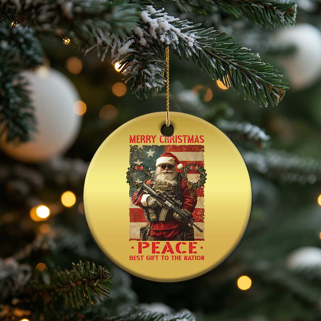 Christmas Veteran Christmas Ornament Peace Best Gift To The Nation Santa Army TS09