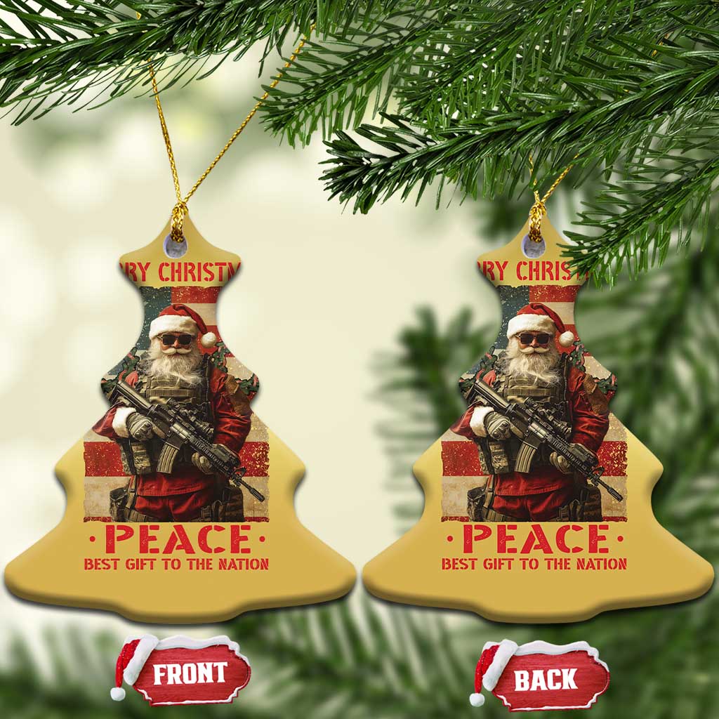 Christmas Veteran Christmas Ornament Peace Best Gift To The Nation Santa Army TS09