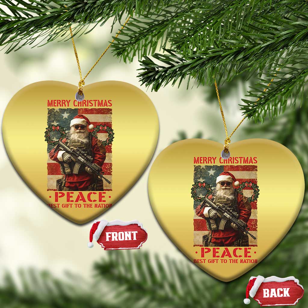 Christmas Veteran Christmas Ornament Peace Best Gift To The Nation Santa Army TS09