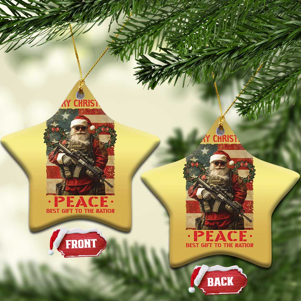 Christmas Veteran Christmas Ornament Peace Best Gift To The Nation Santa Army TS09