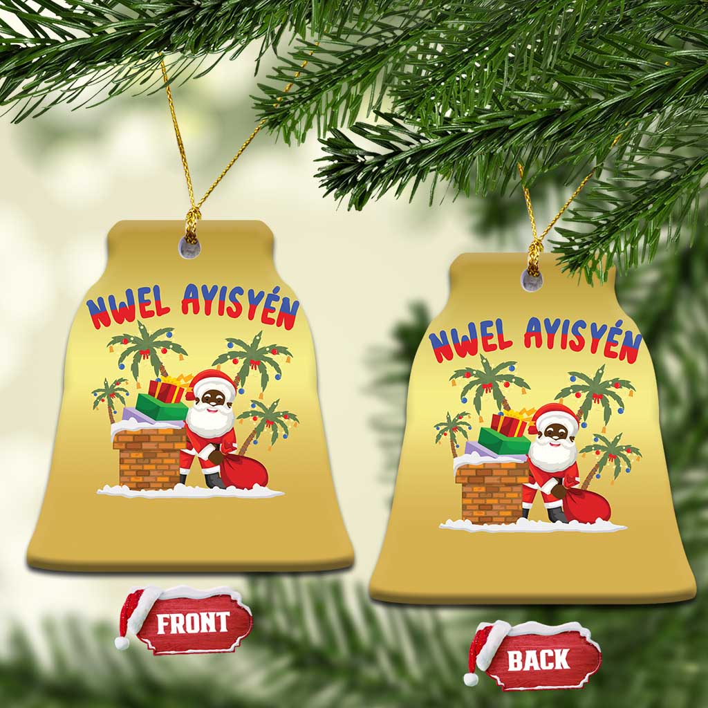 Funny Haitian Xmas Christmas Ornament Nwel Ayisen Creole Santa Palm Tree TS09