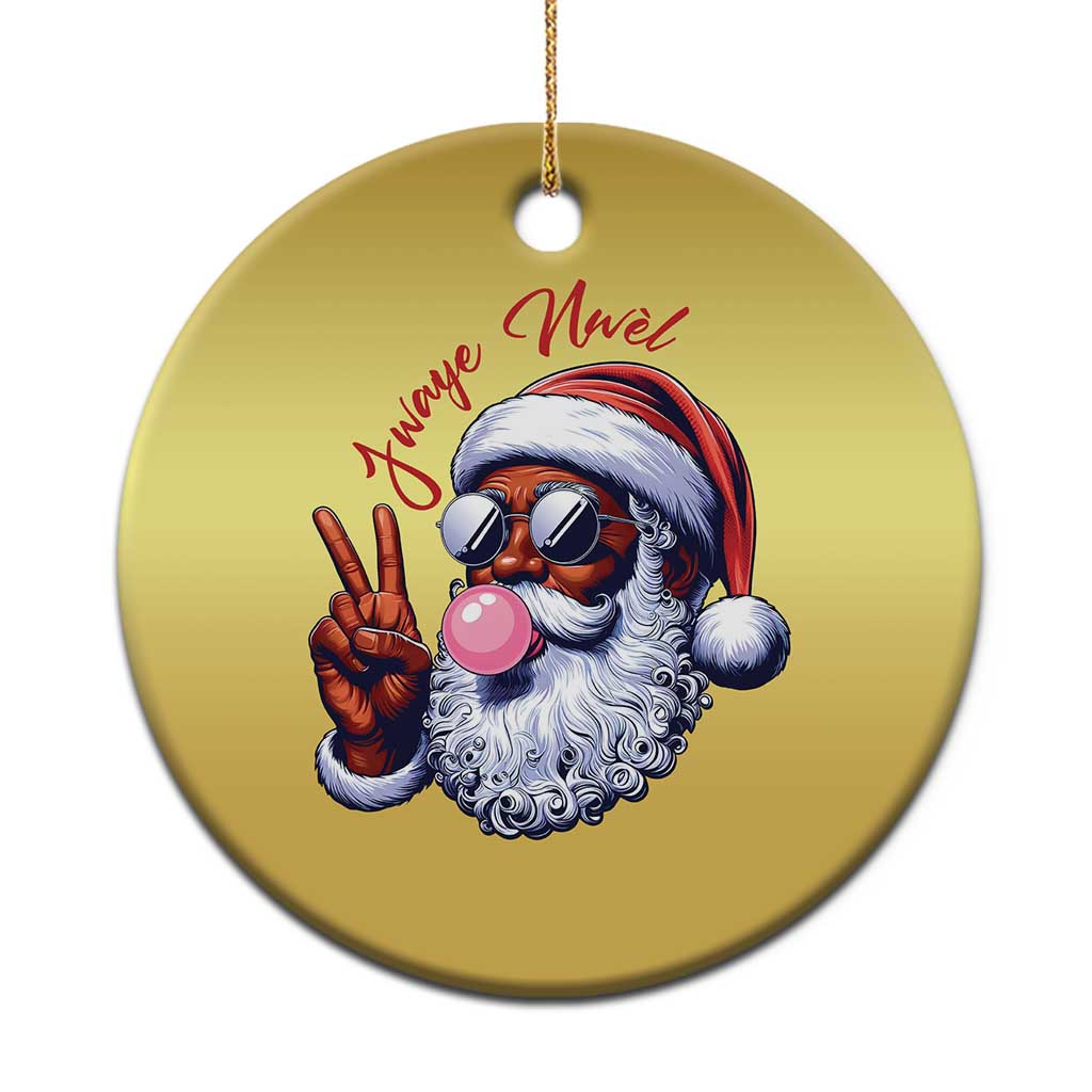 Funny Haitian Xmas Christmas Ornament Jwaye Nwel Creole Cute Black Santa TS09