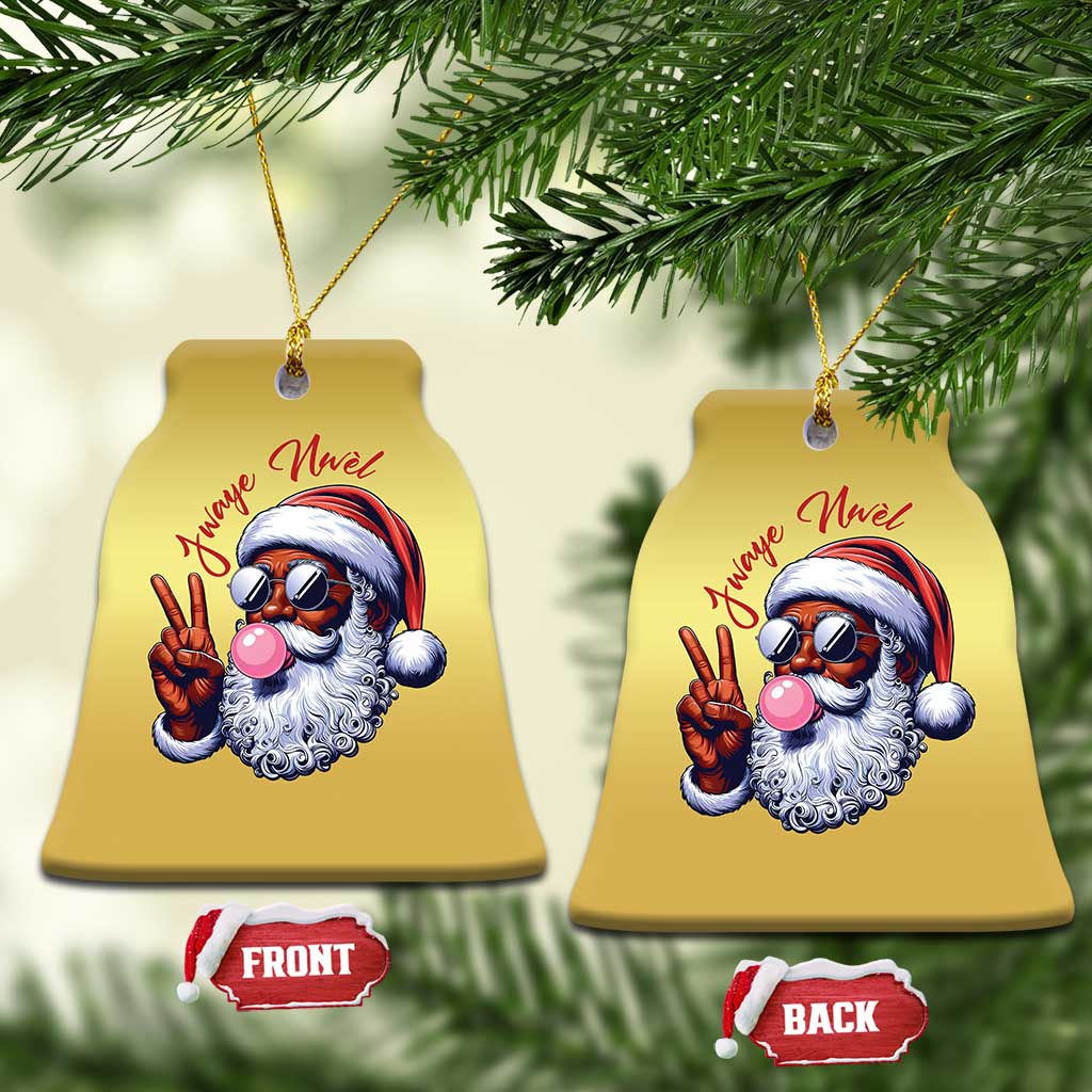 Funny Haitian Xmas Christmas Ornament Jwaye Nwel Creole Cute Black Santa TS09