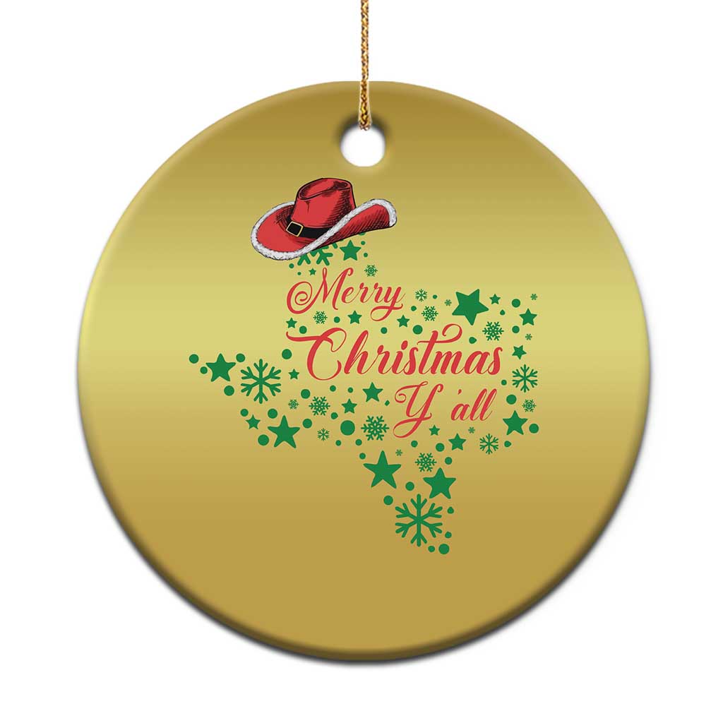 Merry Christmas Y'All Texas Christmas Ornament TS09