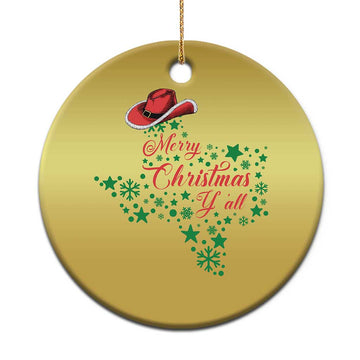 Merry Christmas Y'All Texas Christmas Ornament TS09
