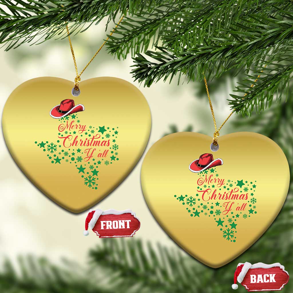 Merry Christmas Y'All Texas Christmas Ornament TS09