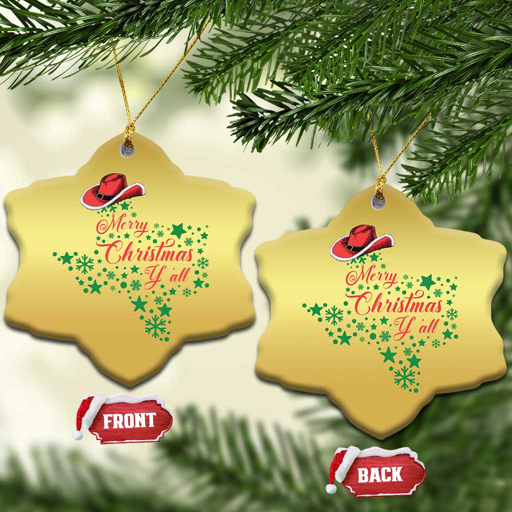 Merry Christmas Y'All Texas Christmas Ornament TS09
