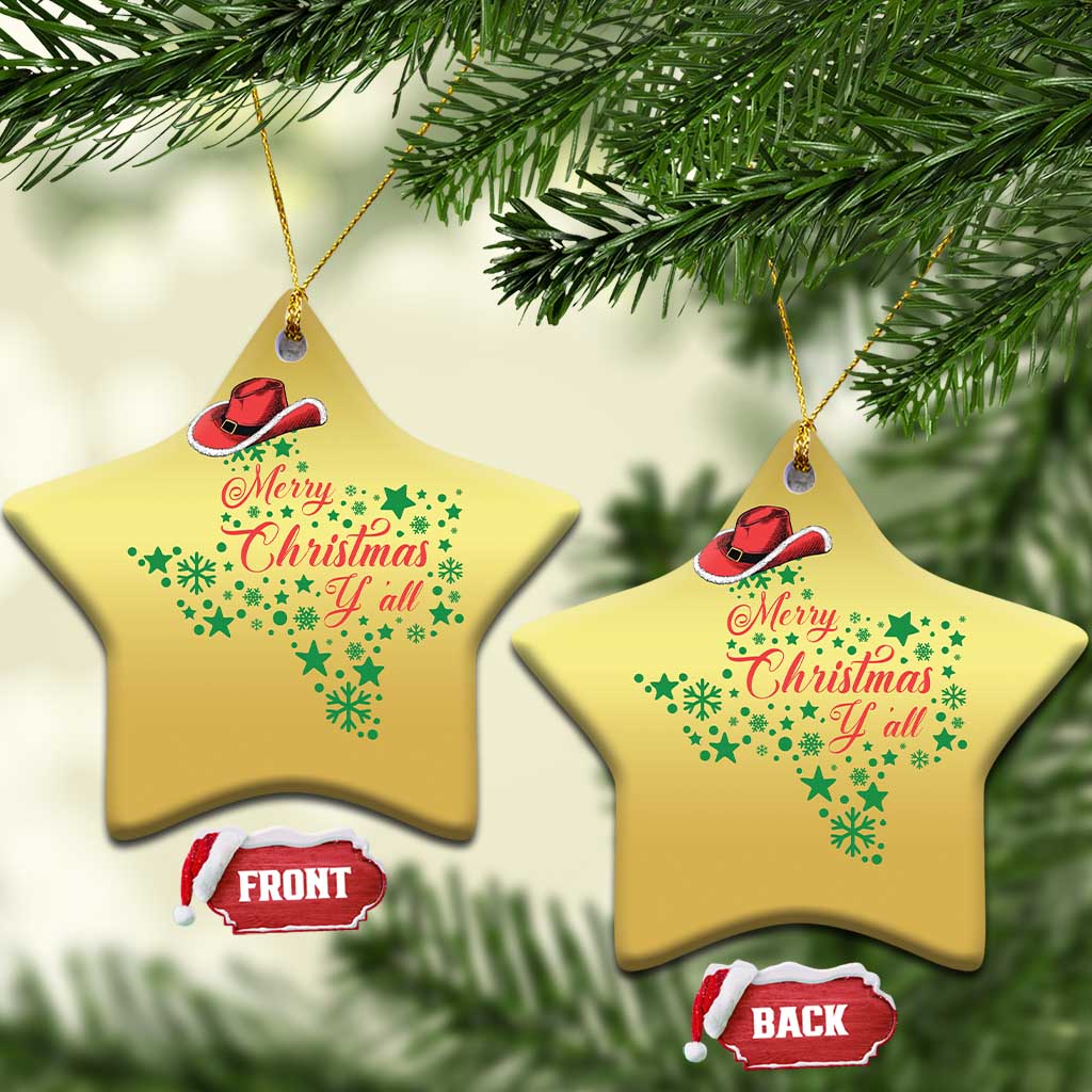Merry Christmas Y'All Texas Christmas Ornament TS09