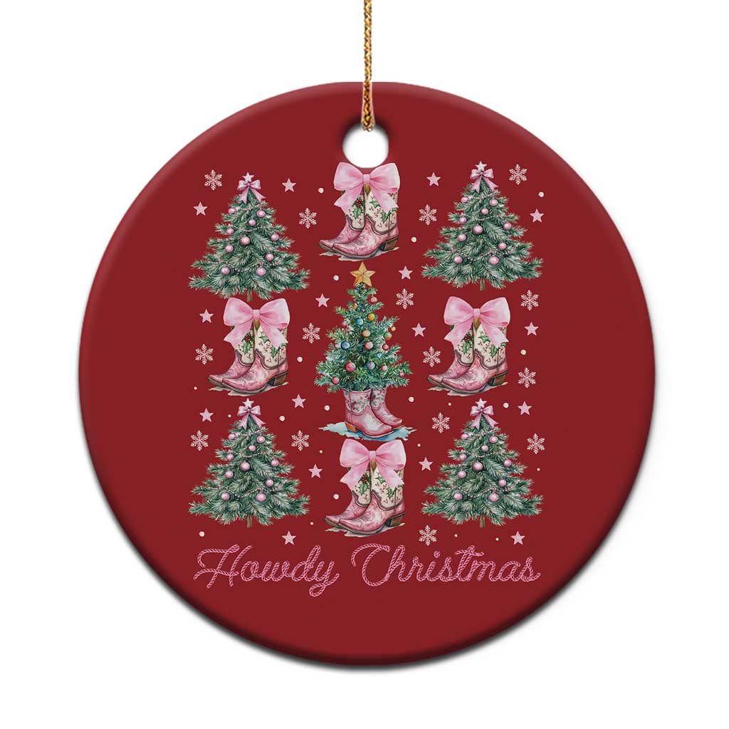 Howdy Xmas Christmas Ornament Coquette Christmas Tree Cowgirl TS09
