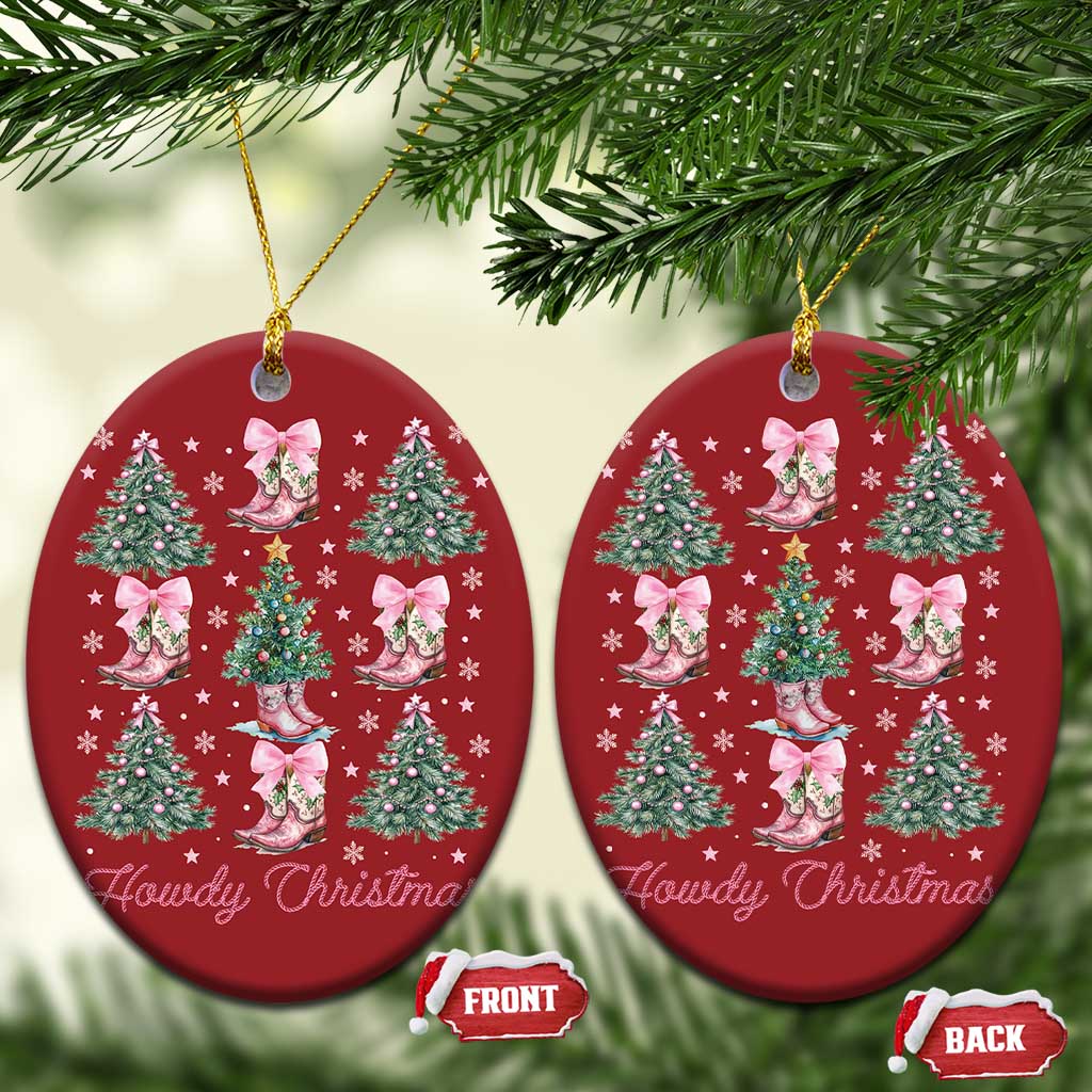 Howdy Xmas Christmas Ornament Coquette Christmas Tree Cowgirl TS09