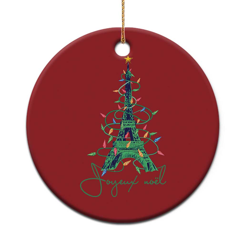 Eiffel Tower Christmas Tree Joyeux Noel Christmas Ornament TS09