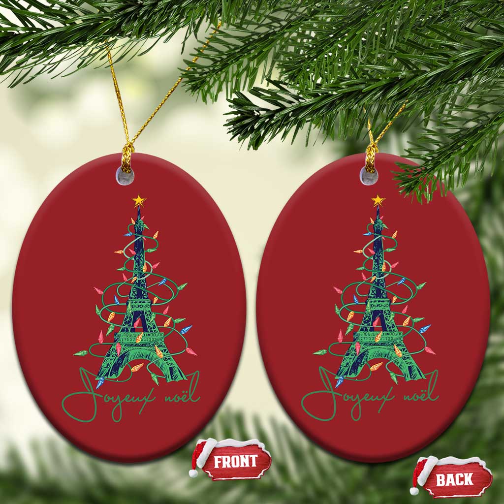 Eiffel Tower Christmas Tree Joyeux Noel Christmas Ornament TS09