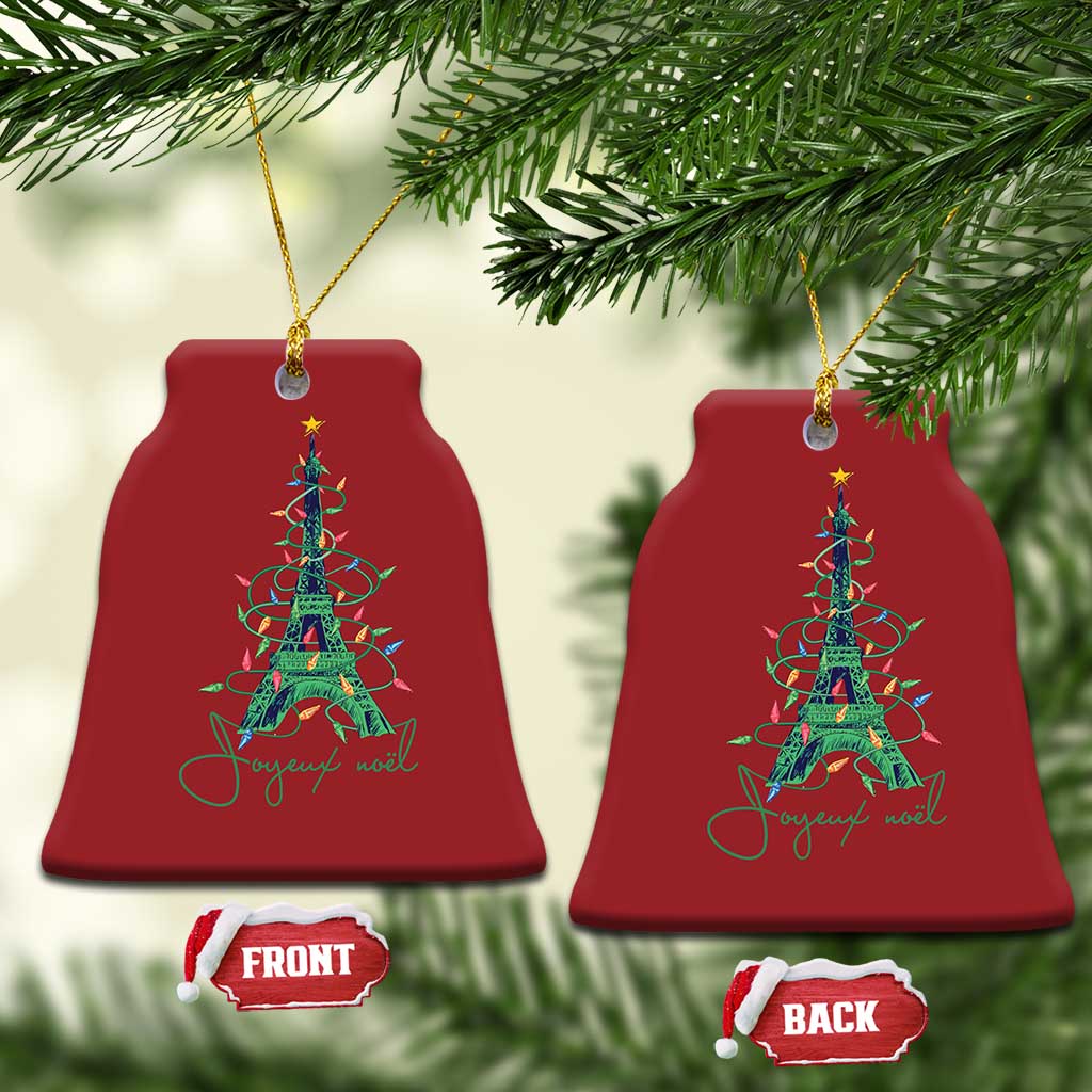 Eiffel Tower Christmas Tree Joyeux Noel Christmas Ornament TS09