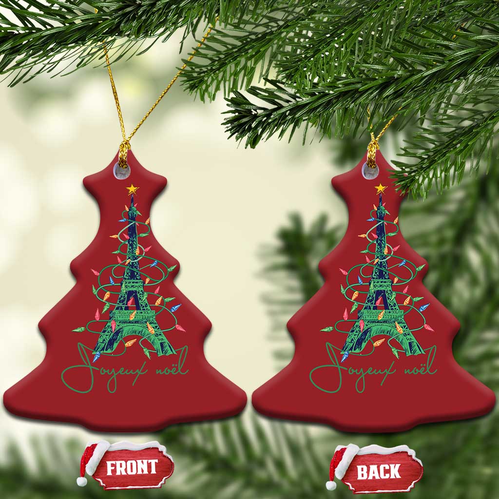 Eiffel Tower Christmas Tree Joyeux Noel Christmas Ornament TS09