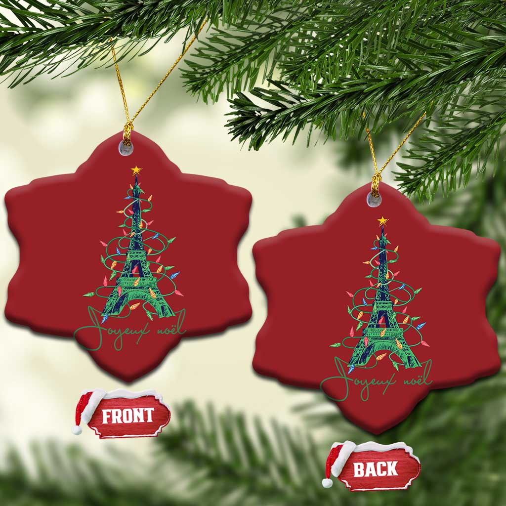Eiffel Tower Christmas Tree Joyeux Noel Christmas Ornament TS09