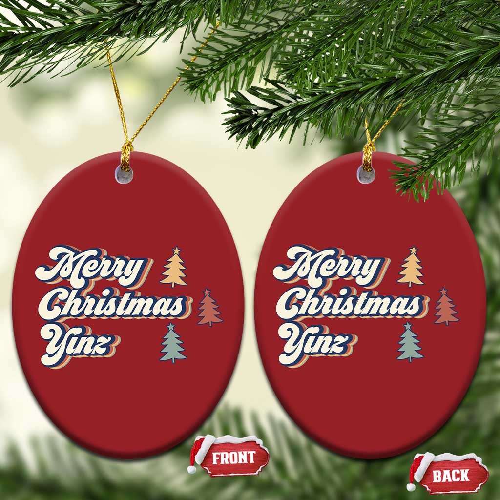 Funny Merry Christmas Yinz Pittsburgh Christmas Ornament TS09