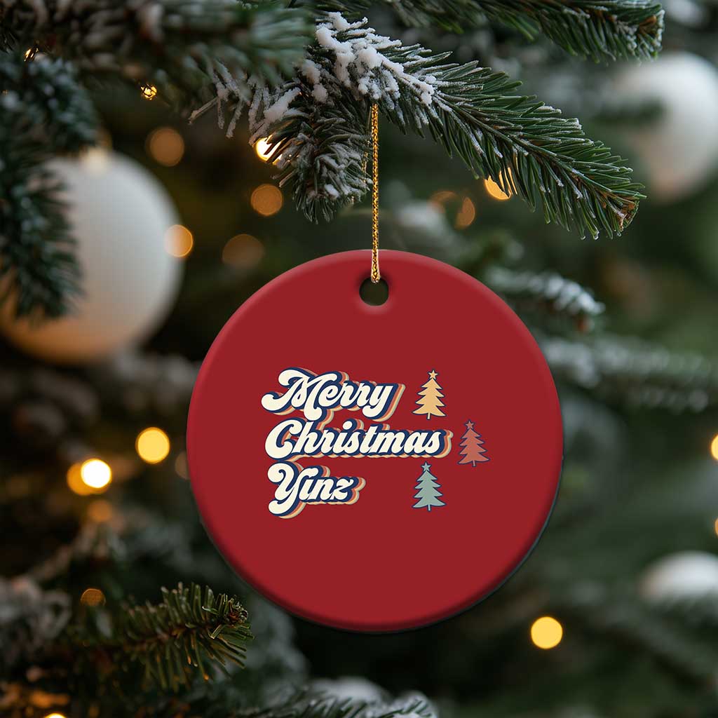 Funny Merry Christmas Yinz Pittsburgh Christmas Ornament TS09