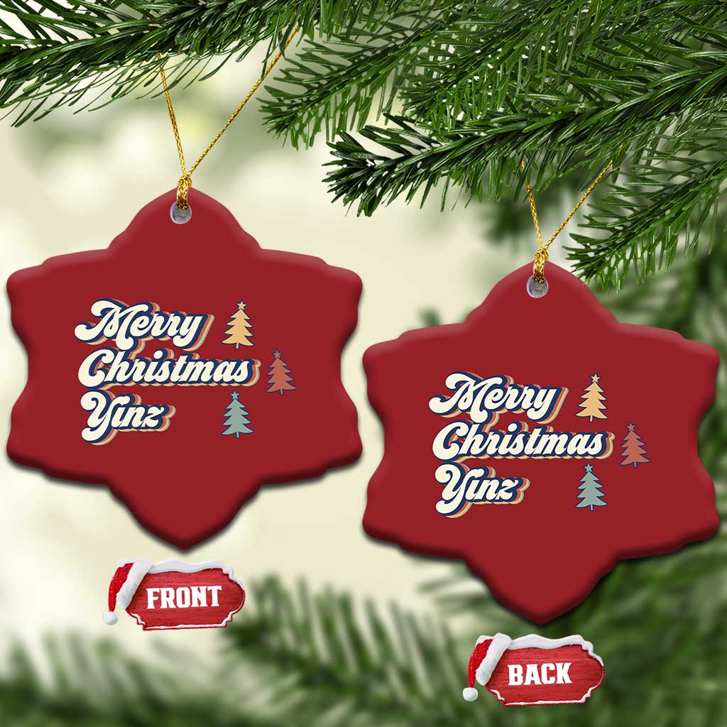 Funny Merry Christmas Yinz Pittsburgh Christmas Ornament TS09