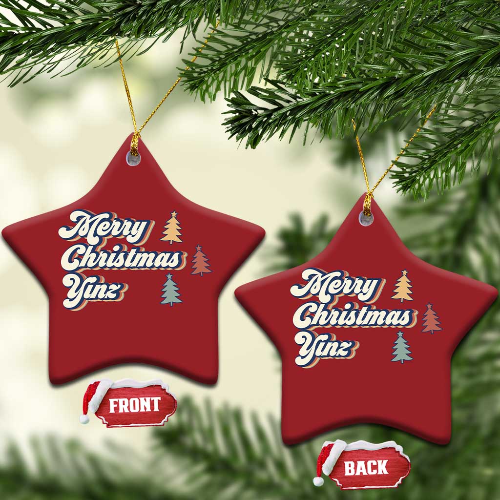 Funny Merry Christmas Yinz Pittsburgh Christmas Ornament TS09