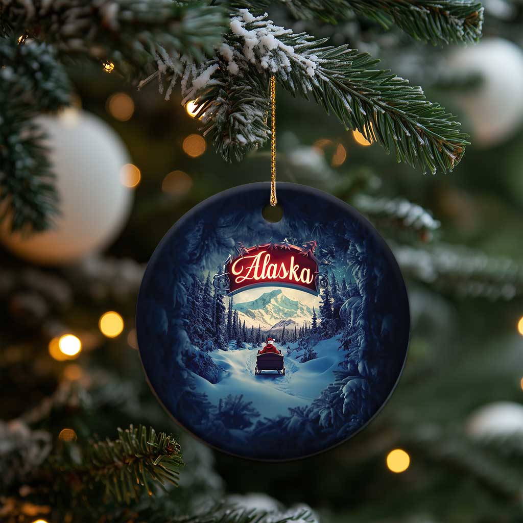 Xmas In Alaska Christmas Ornament Santa Winter Snow Season TS09
