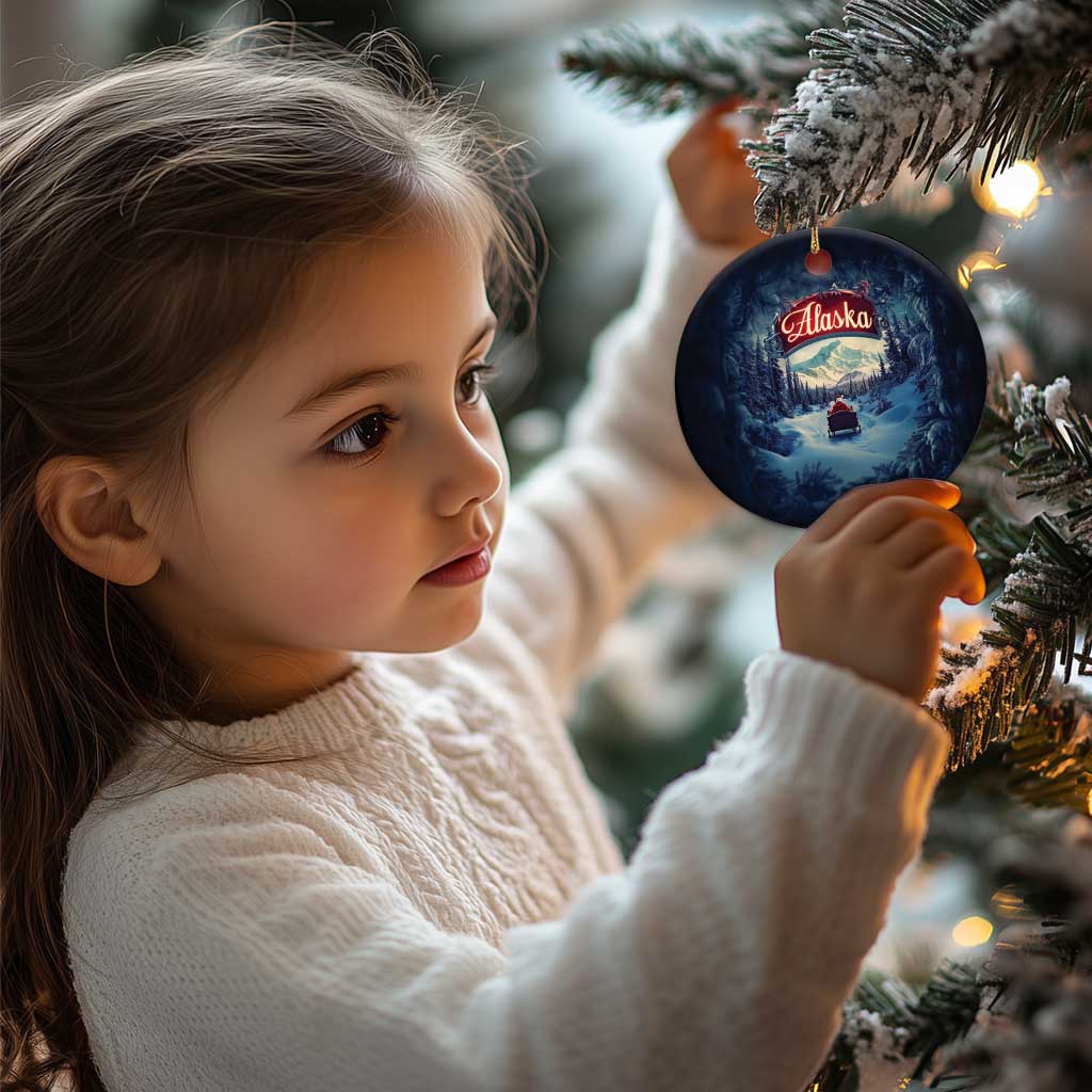 Xmas In Alaska Christmas Ornament Santa Winter Snow Season TS09