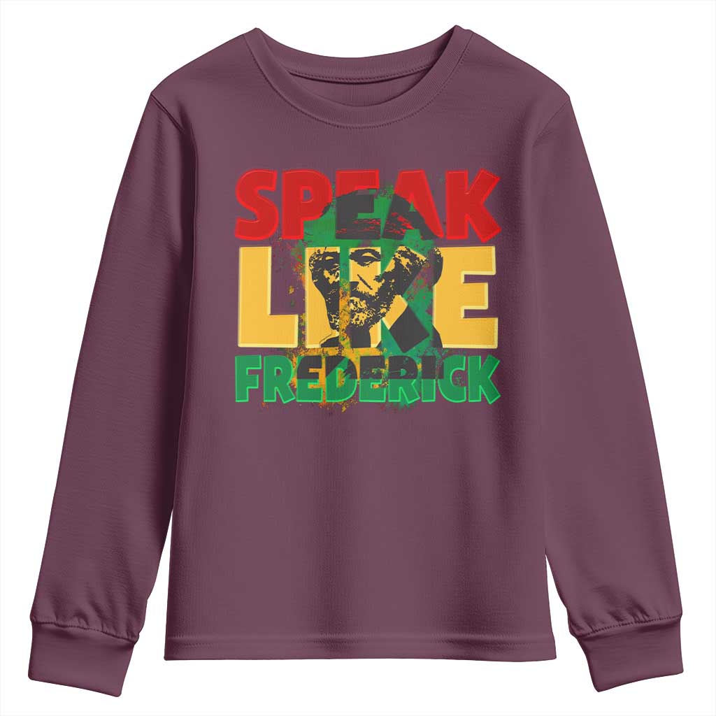 Speak Like Frederick Douglass Youth Sweatshirt Black History Month TS09