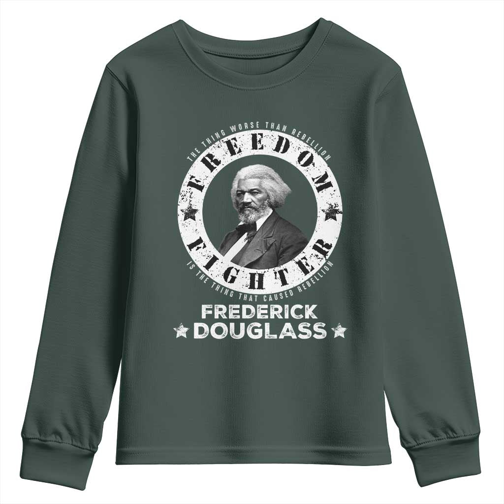 Frederick Douglass Youth Sweatshirt The Thing Worse Than Rebellion Is The Thing That Causes Rebellion TS09