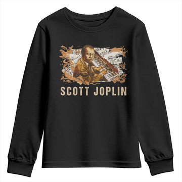 Scott Joplin Youth Sweatshirt Afro Classical Music Composer Black History TS09