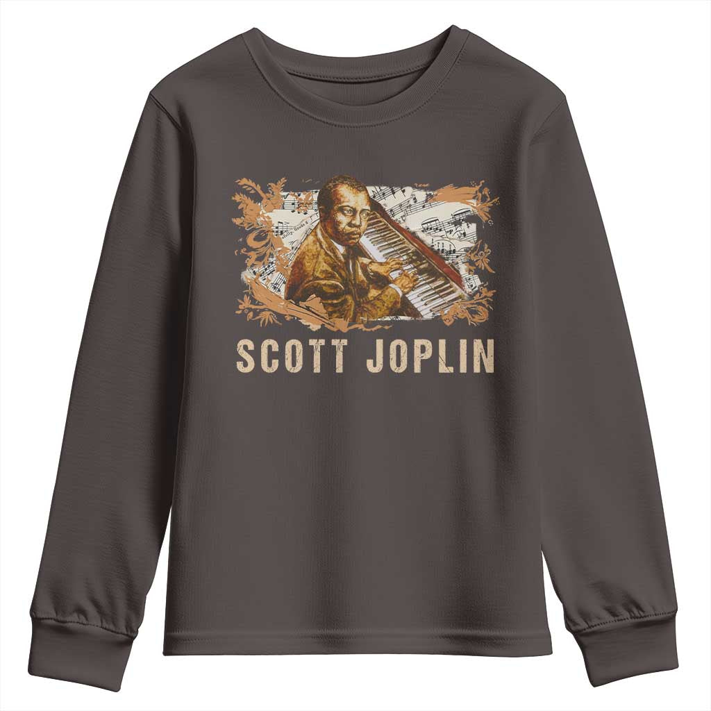 Scott Joplin Youth Sweatshirt Afro Classical Music Composer Black History TS09