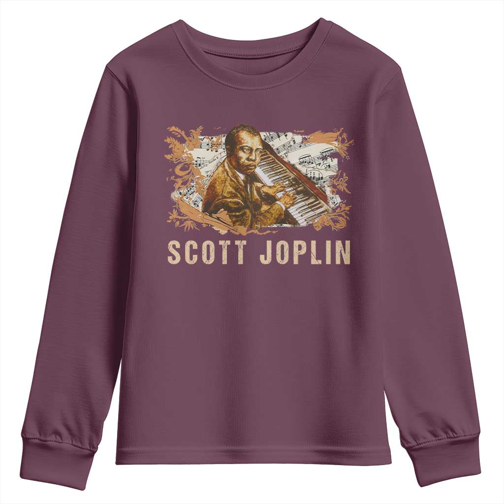 Scott Joplin Youth Sweatshirt Afro Classical Music Composer Black History TS09