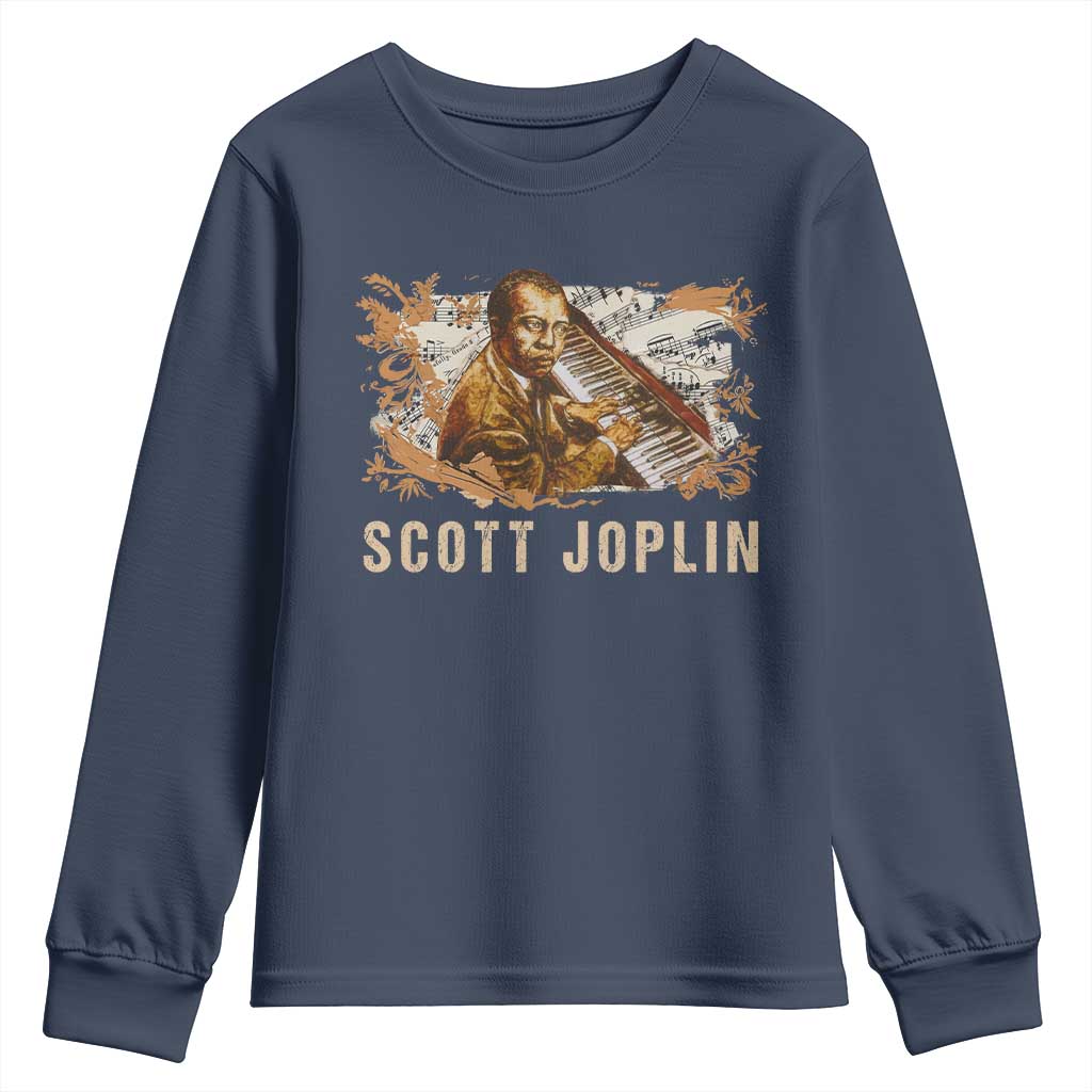 Scott Joplin Youth Sweatshirt Afro Classical Music Composer Black History TS09